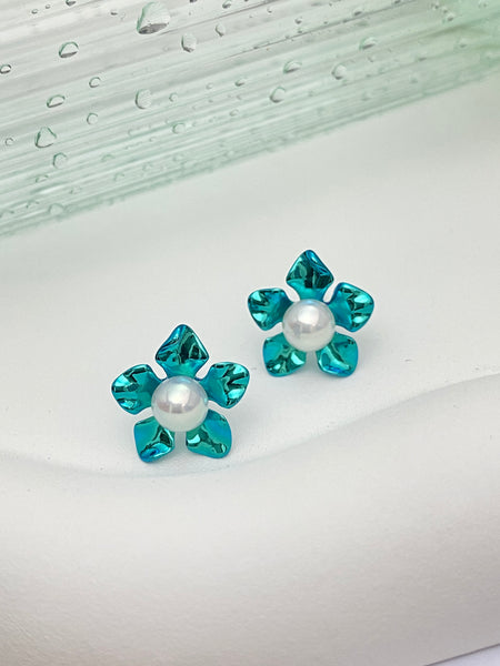 VGACETI Begonia · Bright Surface with Edison's freshwater pearls TITANIUM EARRINGS FOR SENSITIVE EARS