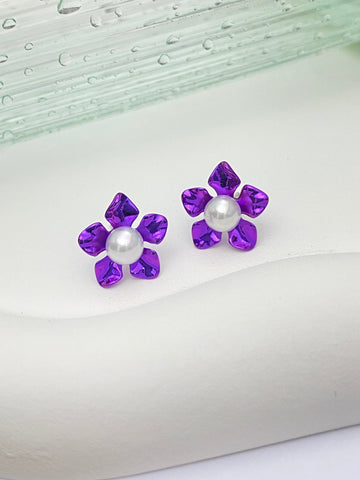 VGACETI Begonia · Bright Surface with Edison's freshwater pearls TITANIUM EARRINGS FOR SENSITIVE EARS