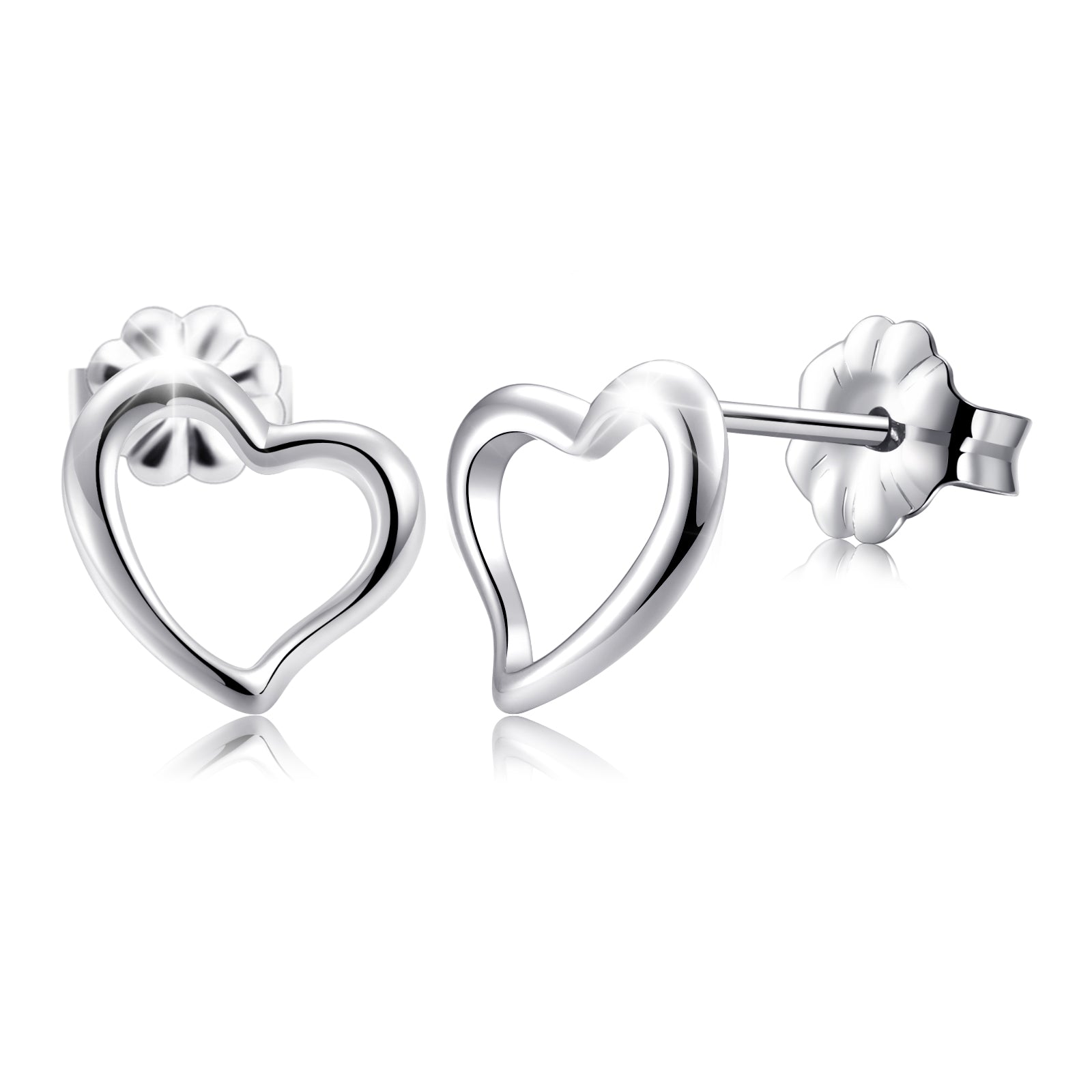 hypoallergenic titanium earrings  love heart stud earrings VGACETI