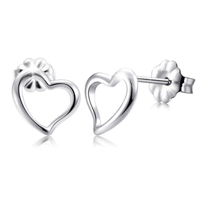hypoallergenic titanium earrings  love heart stud earrings VGACETI