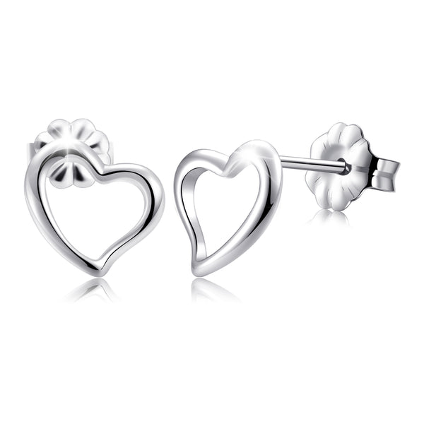 hypoallergenic titanium earrings  love heart stud earrings VGACETI
