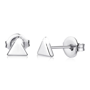 titanium earrings for sensitive people triangle stud earrings VGACETI
