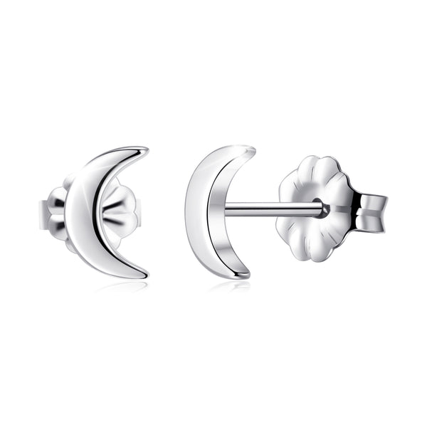 titanium earrings for sensitive people moon stud earrings VGACETI