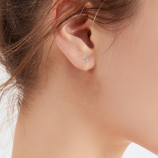 titanium earrings for sensitive people ball stud earrings VGACETI